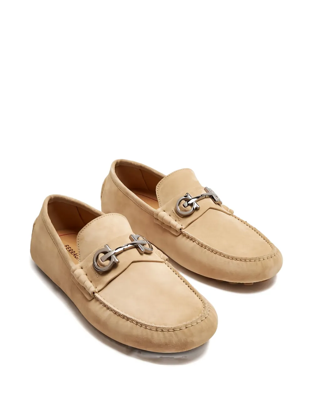 Ferragamo Gancini leather loafers - Beige