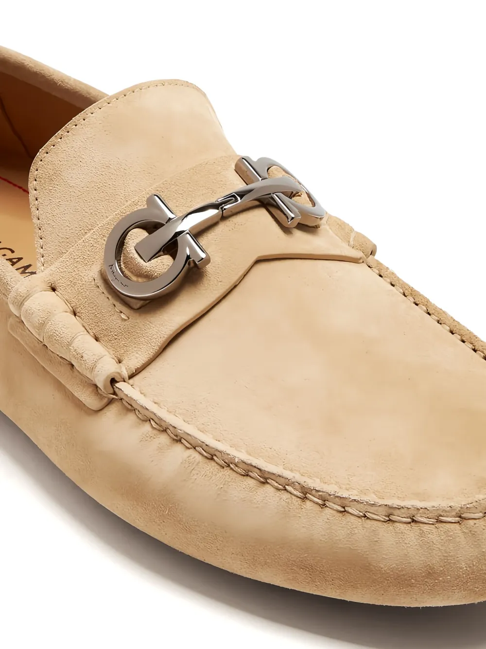 Ferragamo Gancini leren loafers Beige
