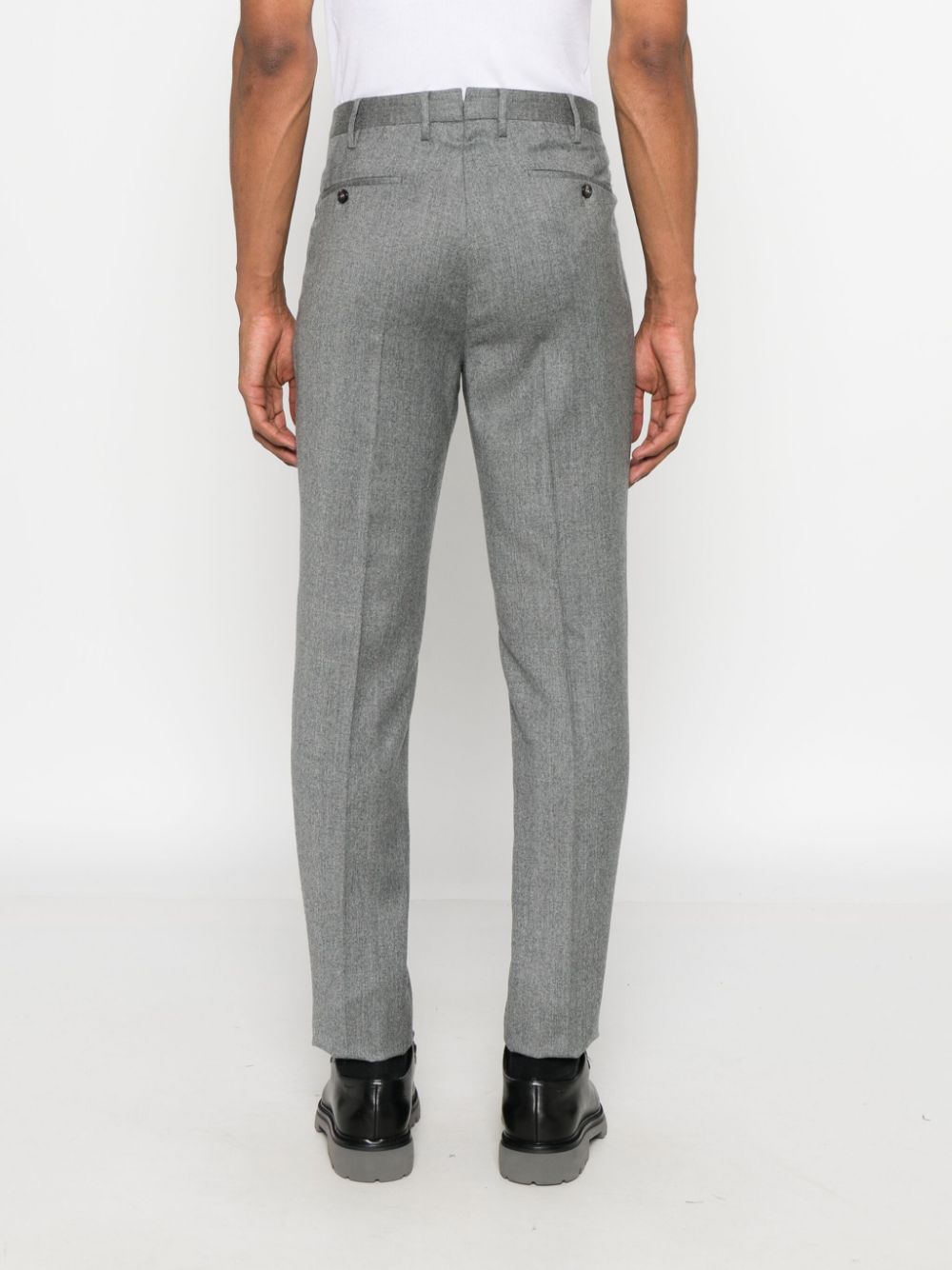 Shop Incotex Pleated Trousers In Grey