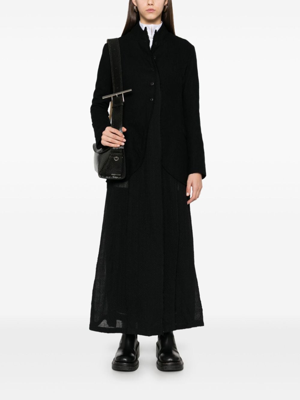 Shop Marc Le Bihan Textured Coat In Black