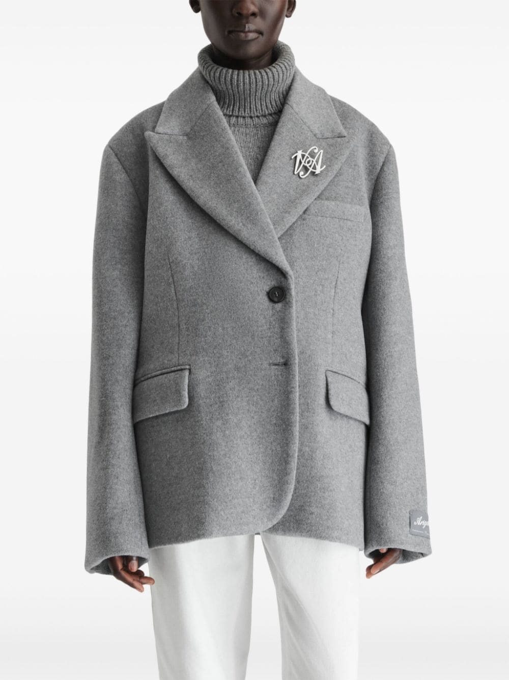 Shop Axel Arigato Sadie Blazer In Grey