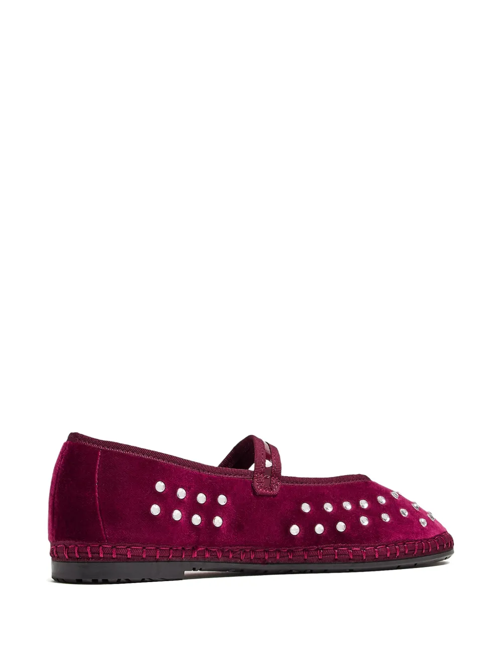 FLABELUS Mae stud-embellished ballet flats Purple