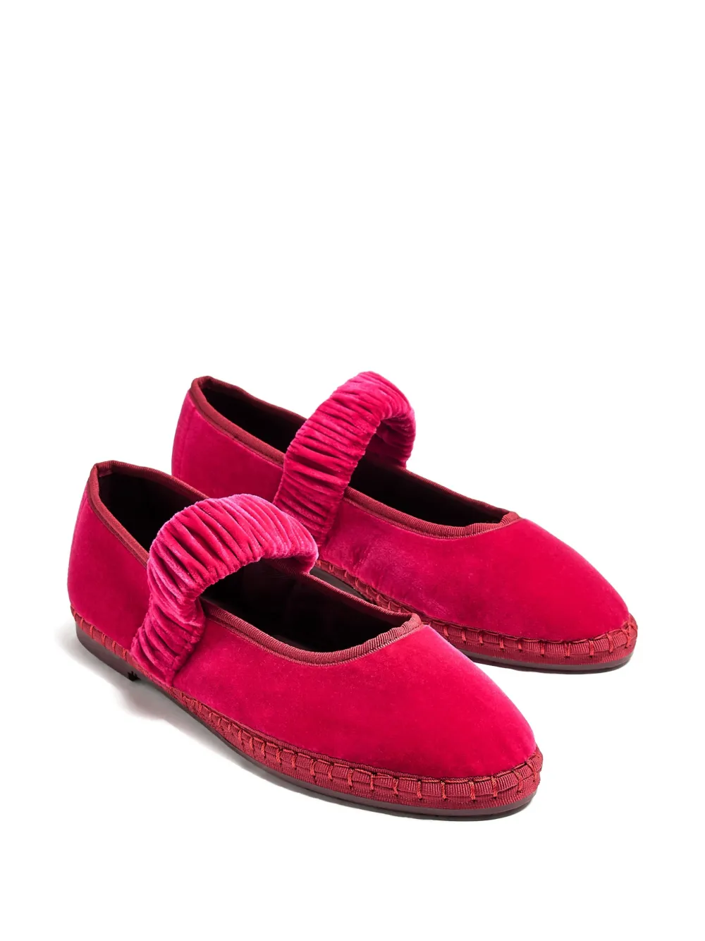 Flabelus Mafalda Elasticated-strap Ballet Flats In Pink