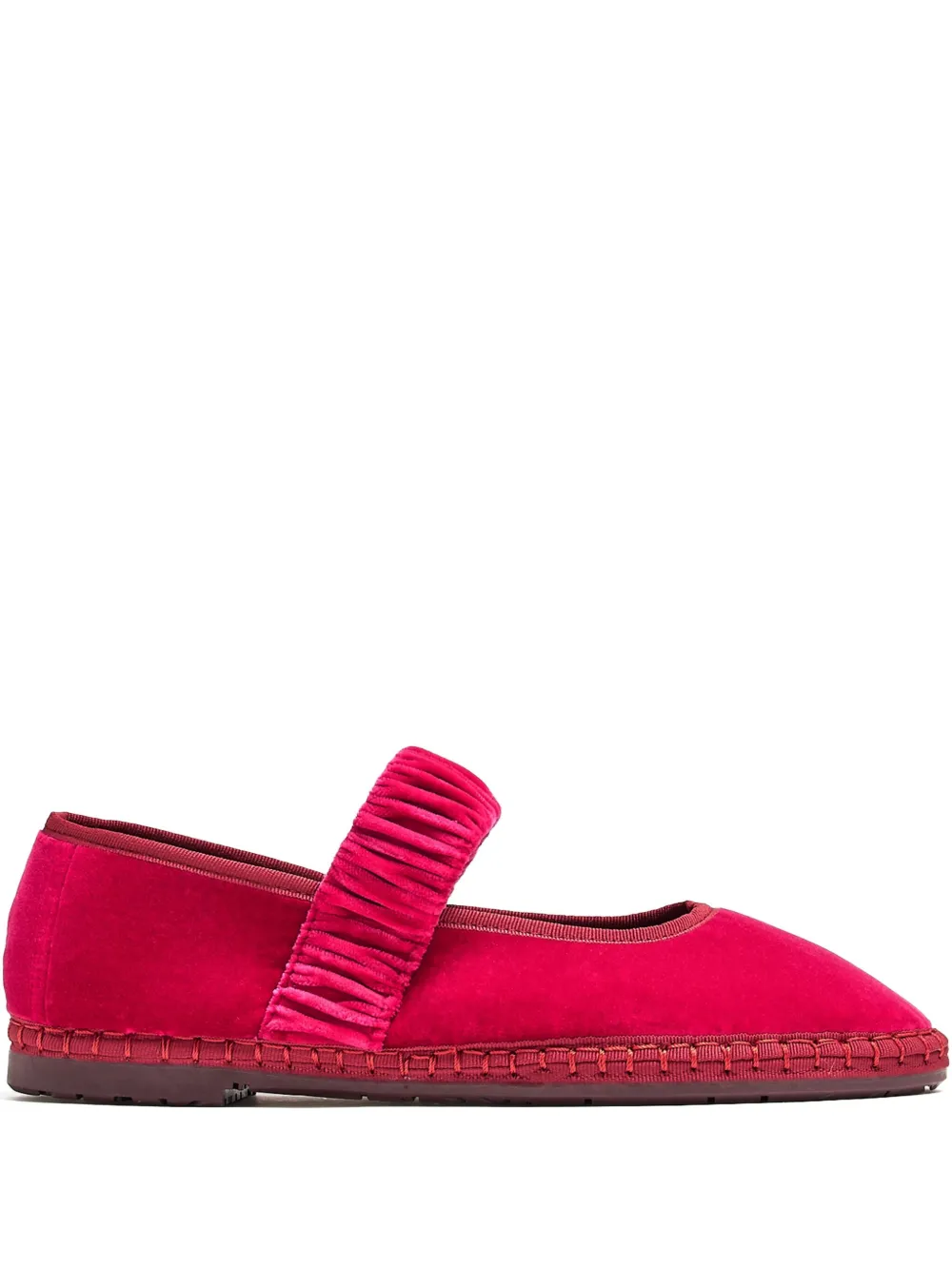 Flabelus Mafalda Elasticated-strap Ballet Flats In Pink
