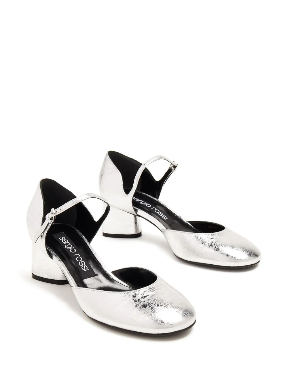 Sergio Rossi 50mm SR Pilier pumps Silver