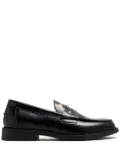 DUKE & DEXTER blackletter-print penny loafers