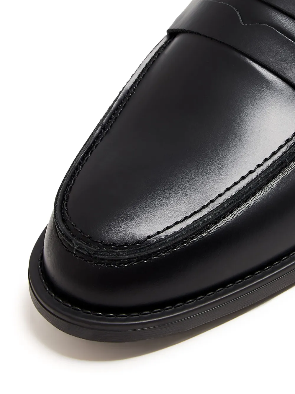DUKE & DEXTER blackletter-print penny loafers