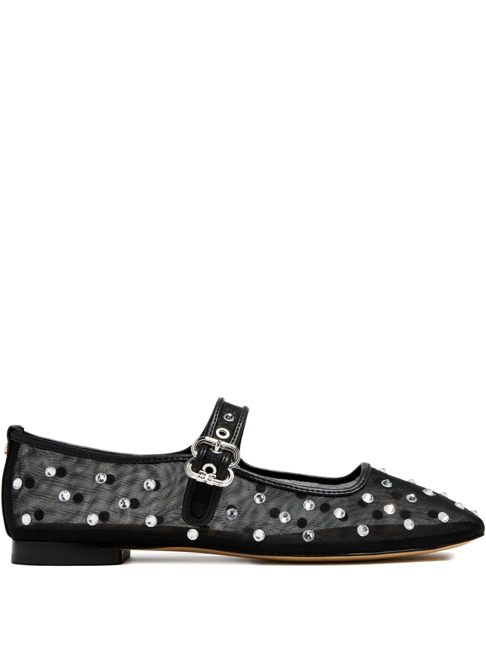 Sam Edelman Michaela embellished mesh ballet flats Black