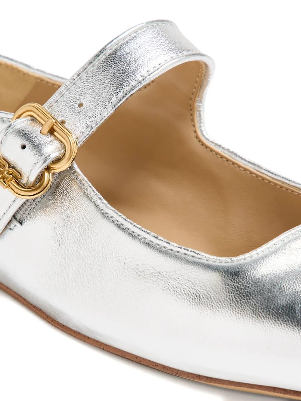 Sam Edelman Michaela Mary Jane ballerina's Zilver