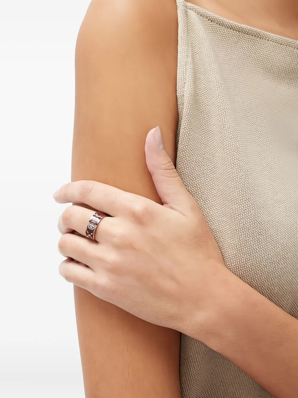 Tory Burch Ring met T-monogram - Roze