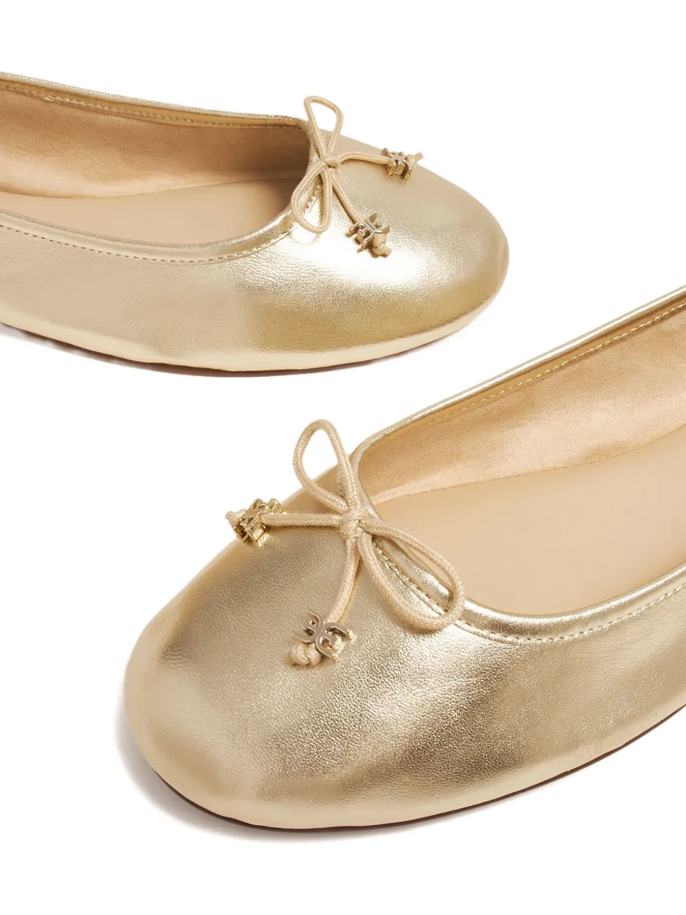 Sam Edelman Meadow Bow-embellished Ballet Flats In Gold