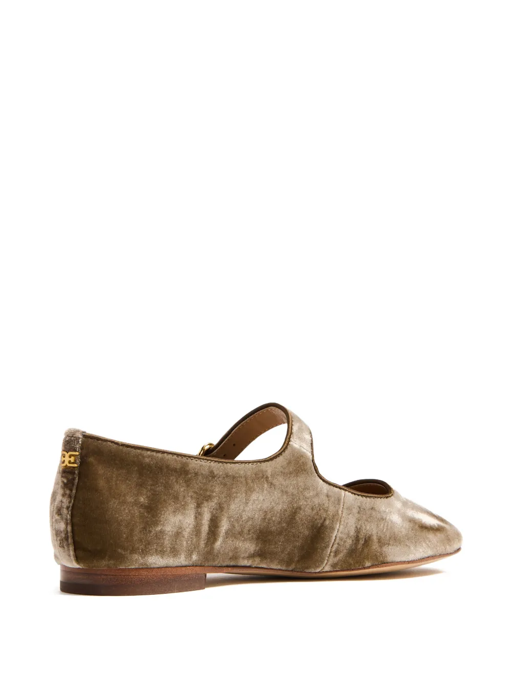 Sam Edelman Michaela Mary Jane velvet buckle flats Brown