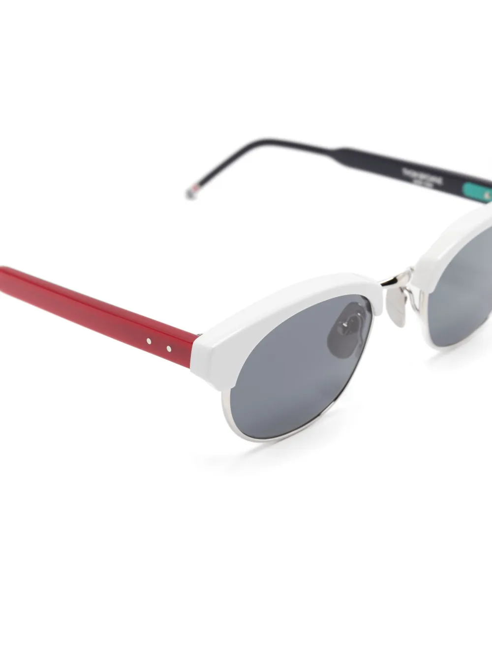 Thom Browne Eyewear Zonnebril met Clubmaster montuur Zwart