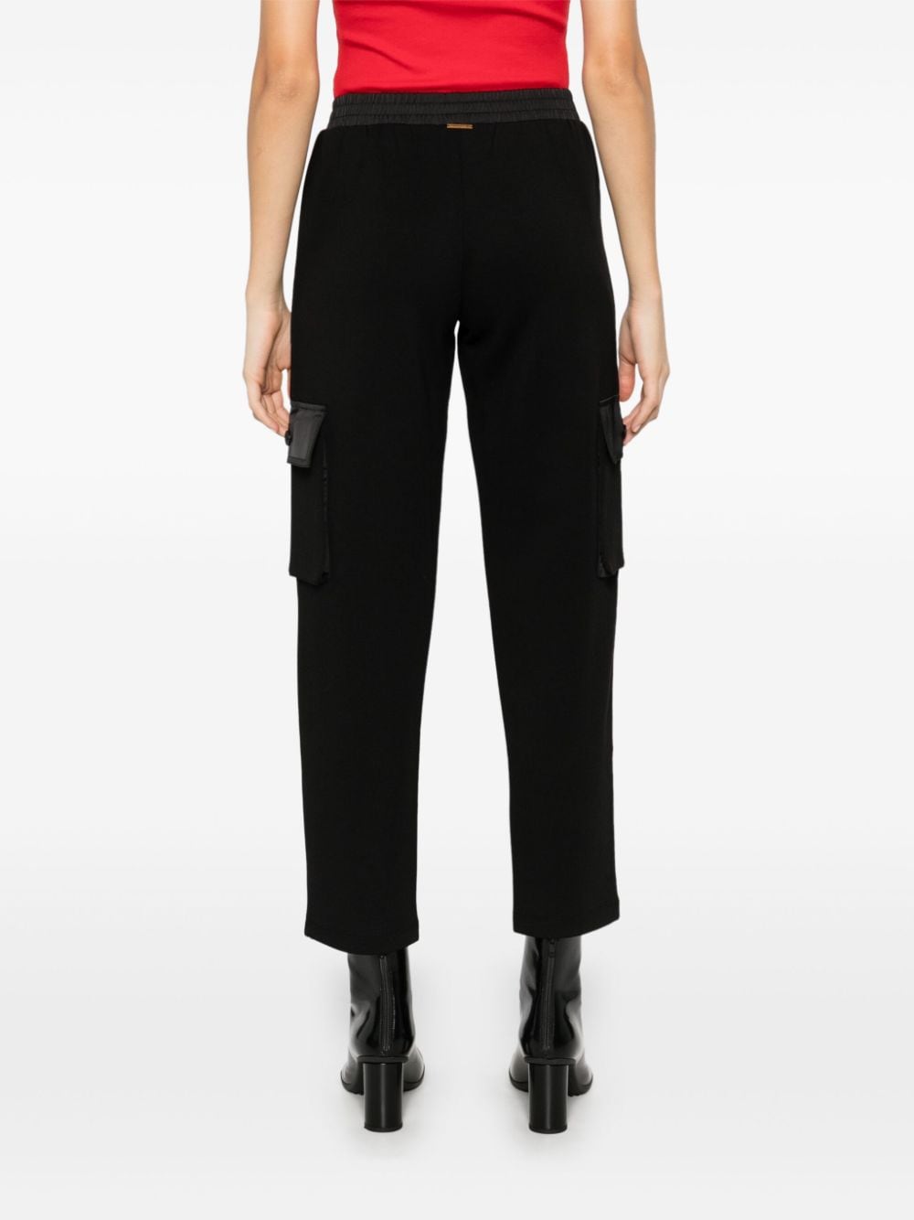 Shop Twinset Panelled Cargo Pants In Black