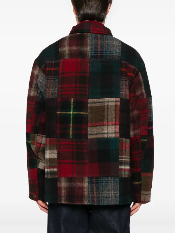 Polo Ralph Laurenパッチワークチェックジップフリースフーディ 0102991.jpg