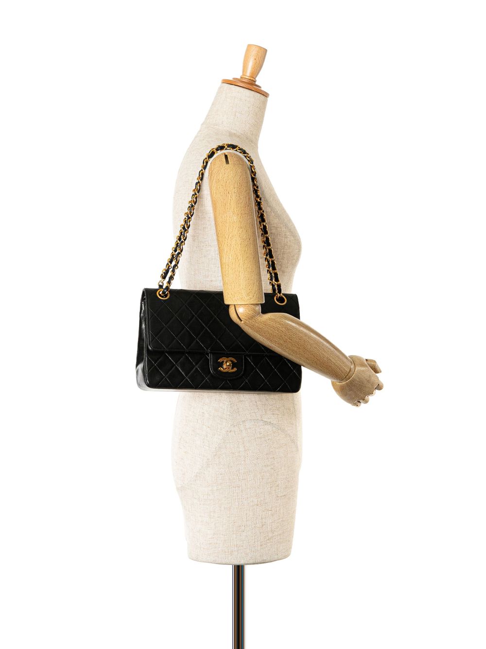 Affordable HOT SALE CHANEL 1986-1988 Medium Quilted Lambskin Double Flap shoulder bag Women