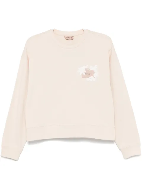 TWINSET floral-patch sweatshirt