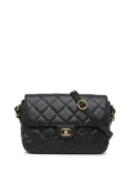 CHANEL Pre-Owned 2021-2024 Quilted Caviar Single Flap crossbody bag - Black