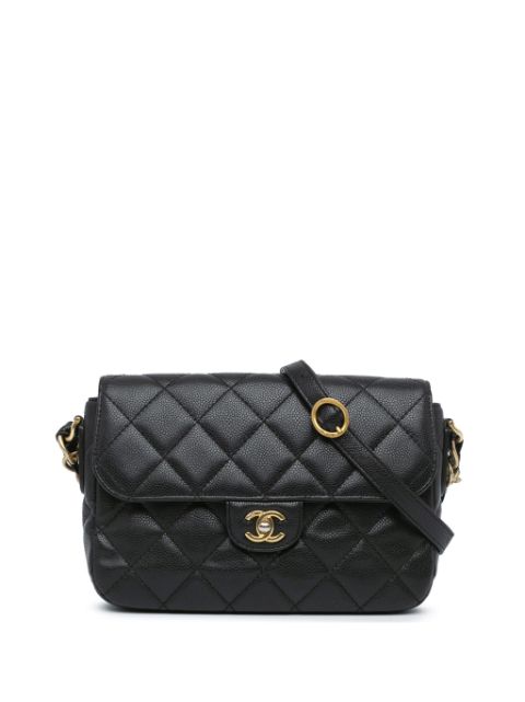 Cheap HOT SALE CHANEL 2021-2024 Quilted Caviar Single Flap crossbody bag Women