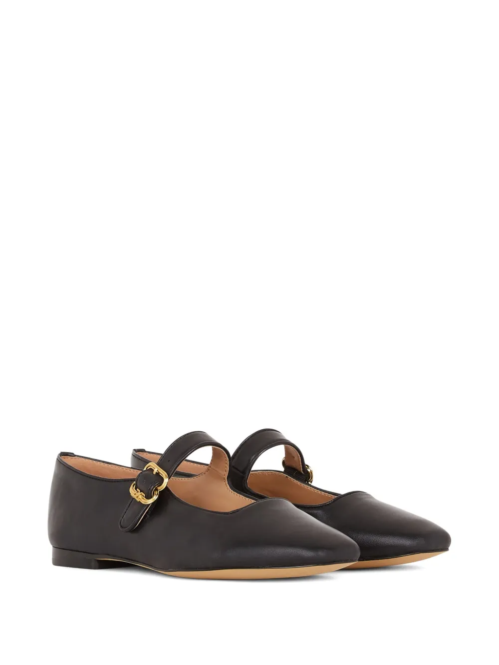 Sam Edelman Michaela buckle-strap square-toe flats Black