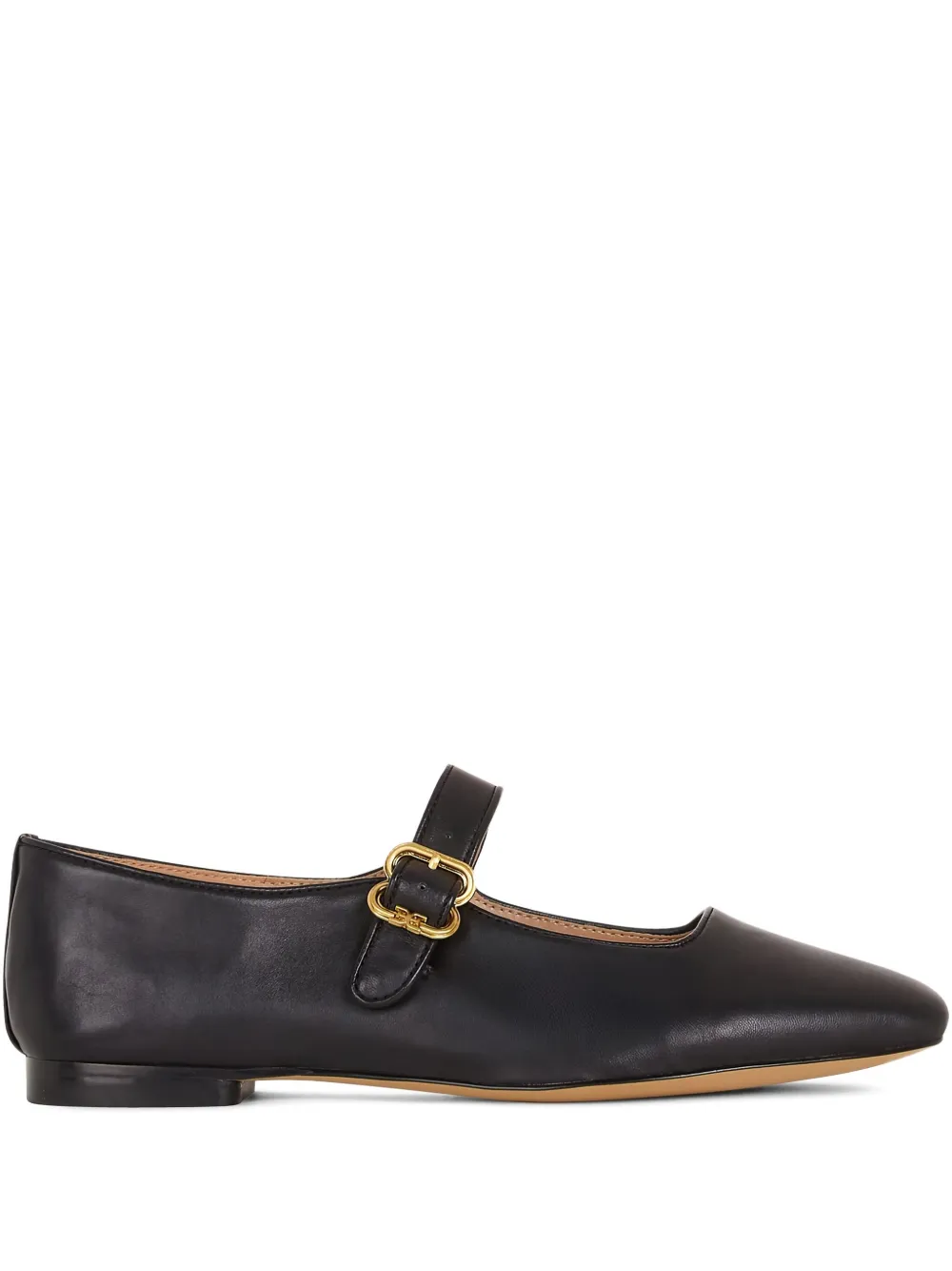 Sam Edelman Michaela buckle-strap square-toe flats Black