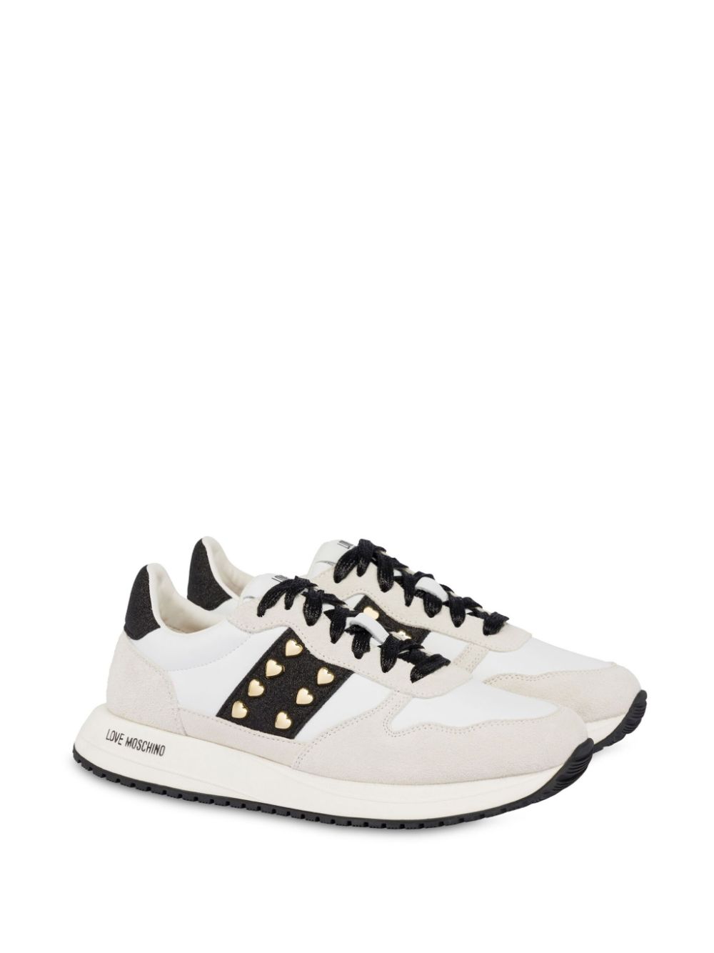 Love Moschino Sneakers verfraaid met studs - Wit