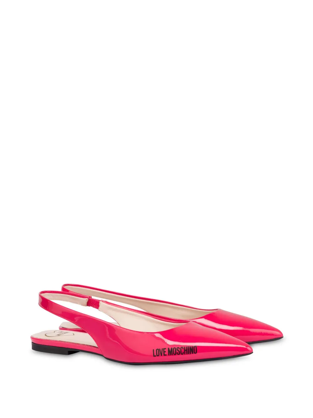 Love Moschino Ballerina's met logoprint - Roze