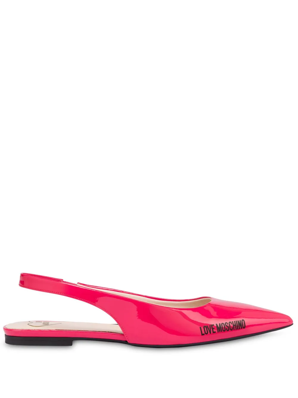 Love Moschino Ballerina's met logoprint Roze