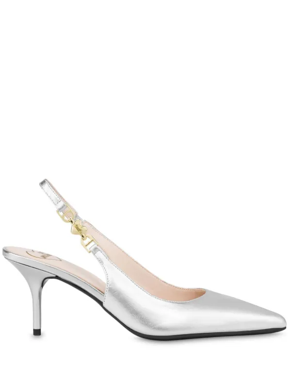 シューズ・サンダルその他 MOSCHINO COUTURE Woman High heel shoes Silver MA10576C0LMC5 Moschino Question Stitching 100MM Pumps | Saks Fifth Avenue