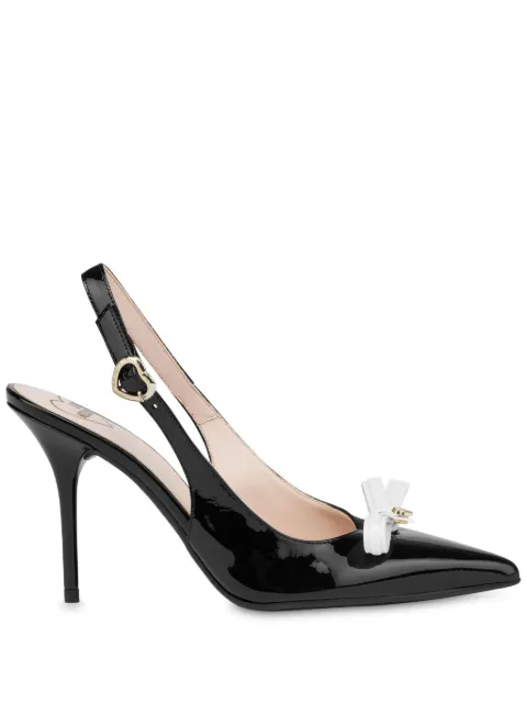 Love Moschino zapatillas de charol con detalle de moño