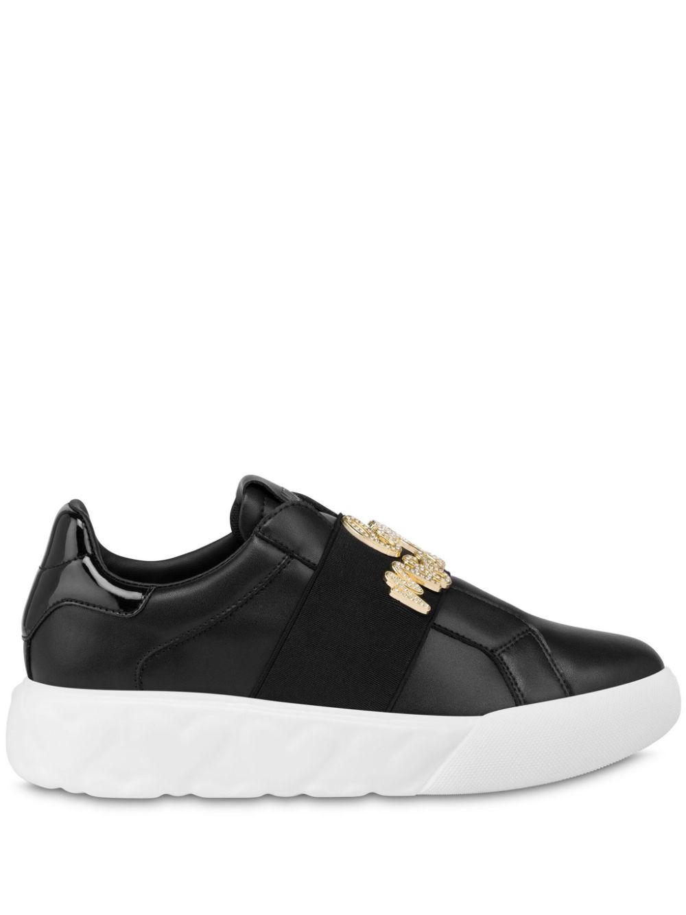 Love Moschino appliqué sneakers – Black