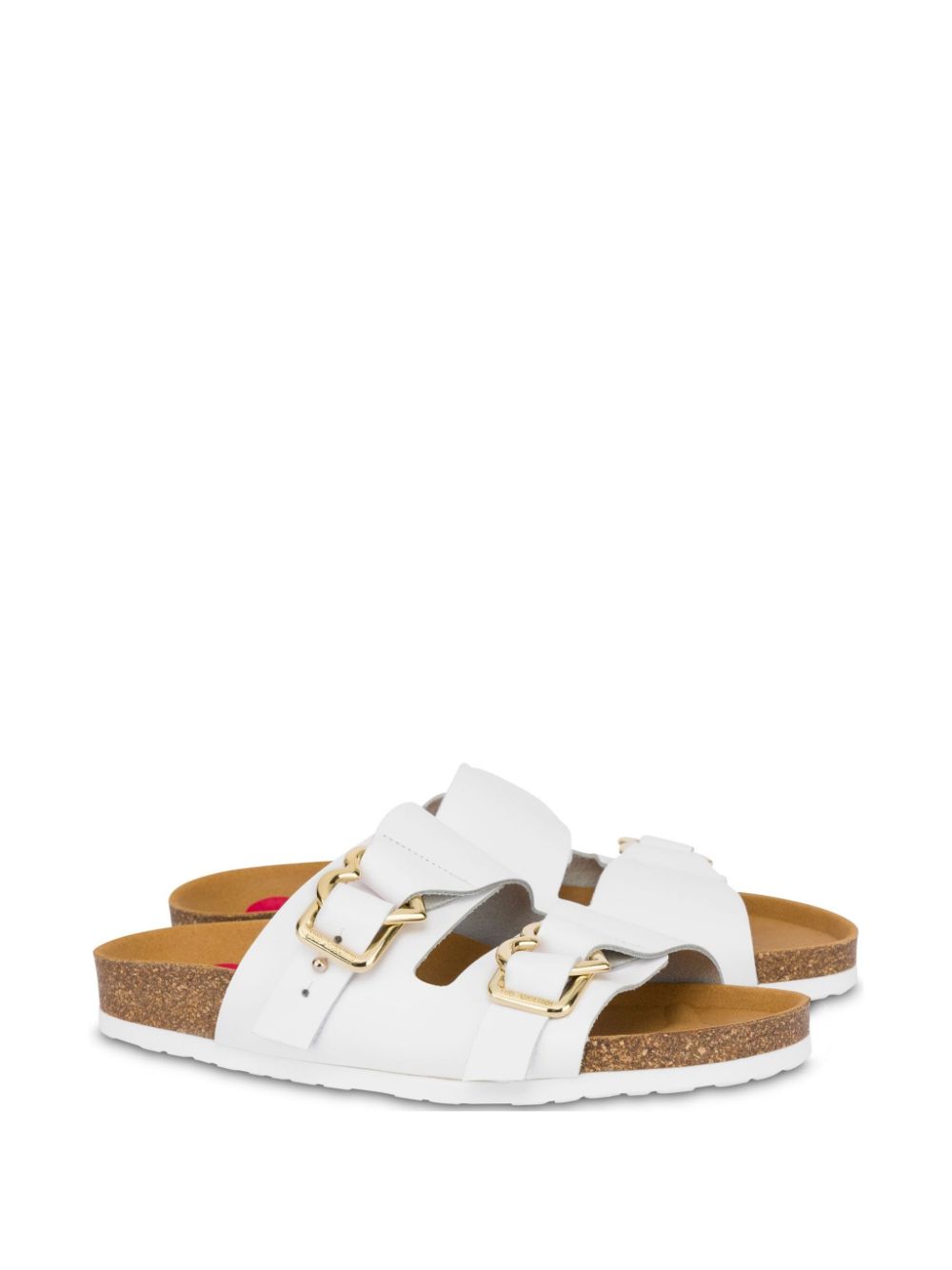 Love Moschino leather sandals - Wit