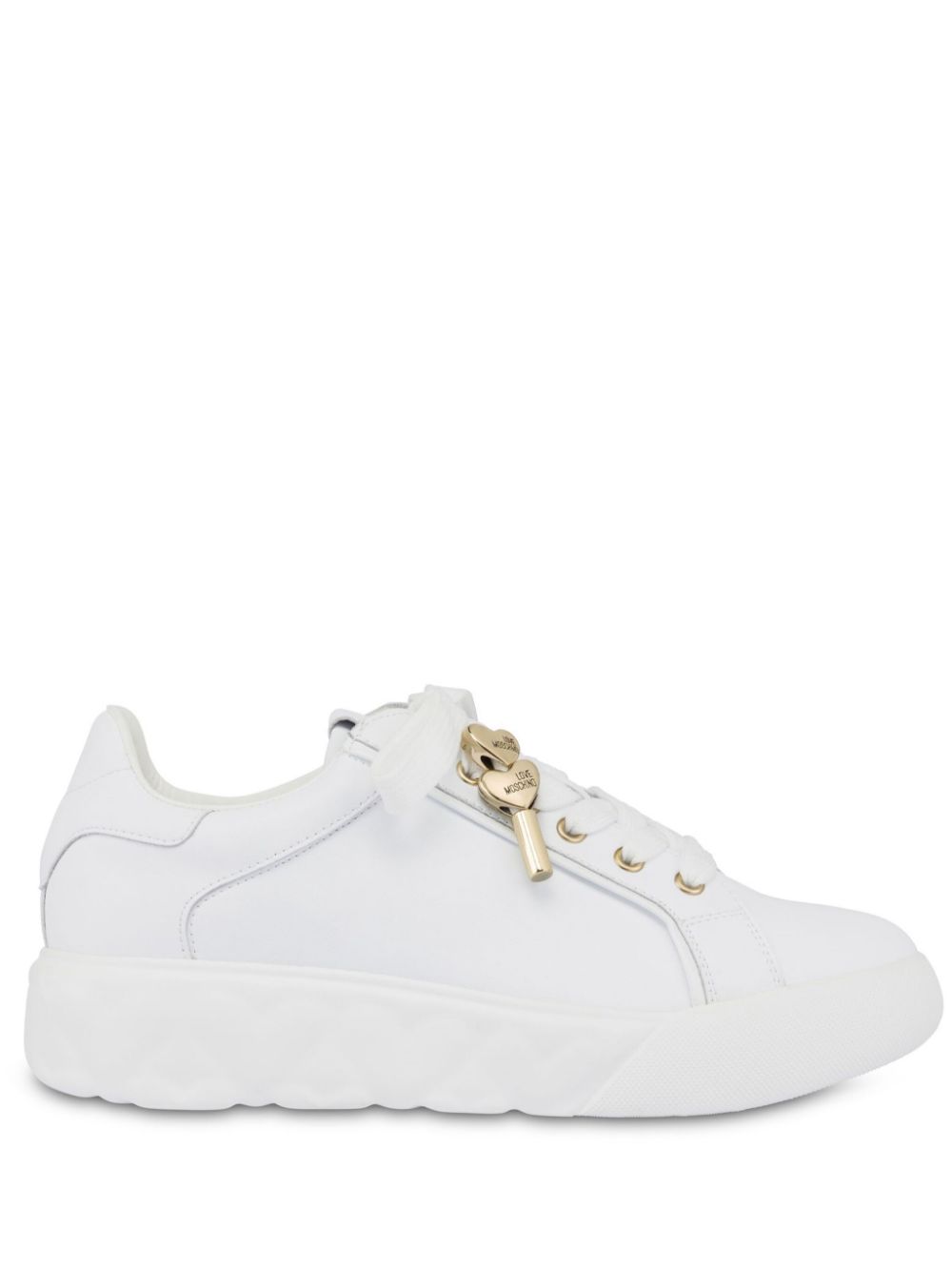 Love Moschino Sneakers met logobedel Wit