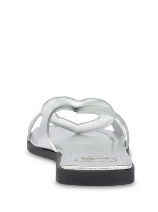 60mm heart-appliqué sandals