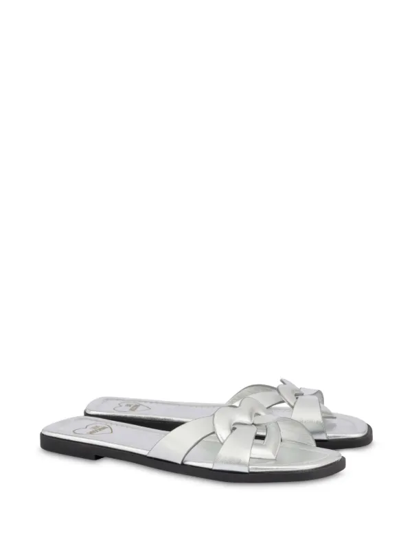 60mm heart-appliqué sandals