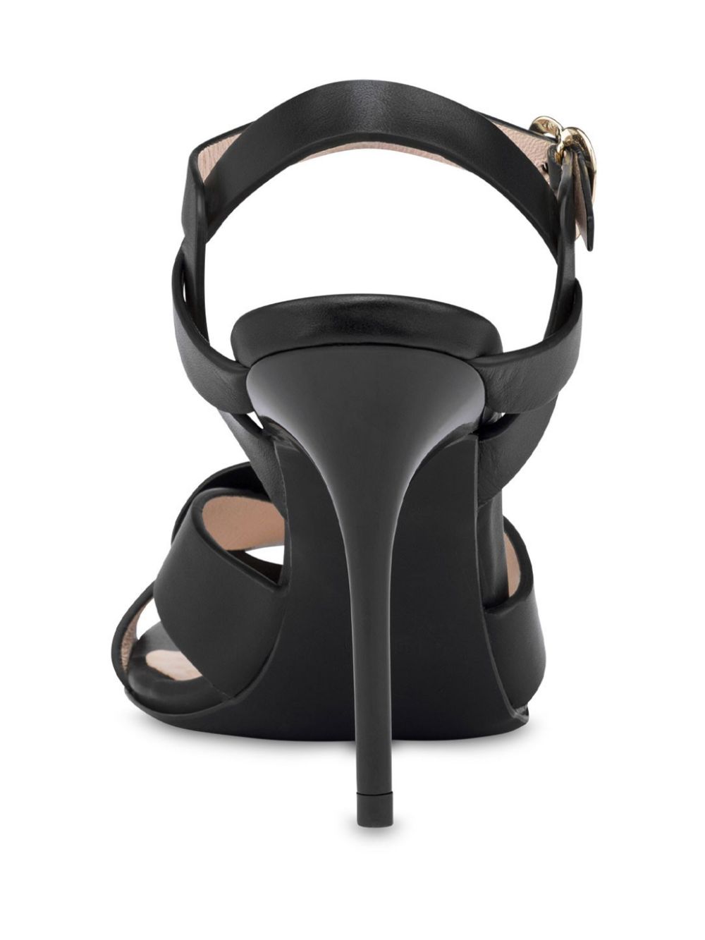 Love Moschino 100mm leather sandals Black