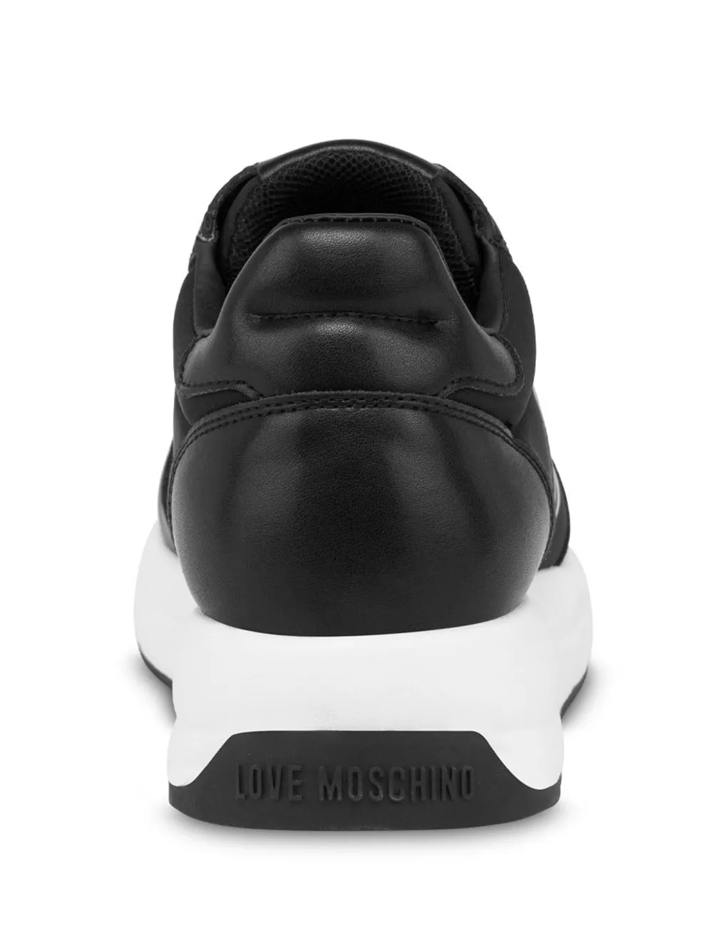 Love Moschino logo-patch lace-up sneakers Black