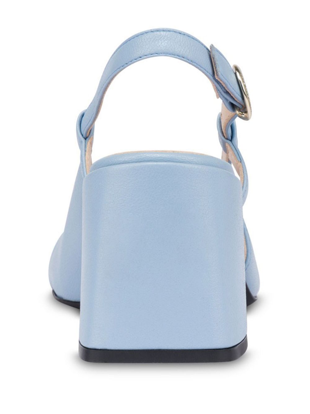 Love Moschino logo-plaque leather pumps Blue