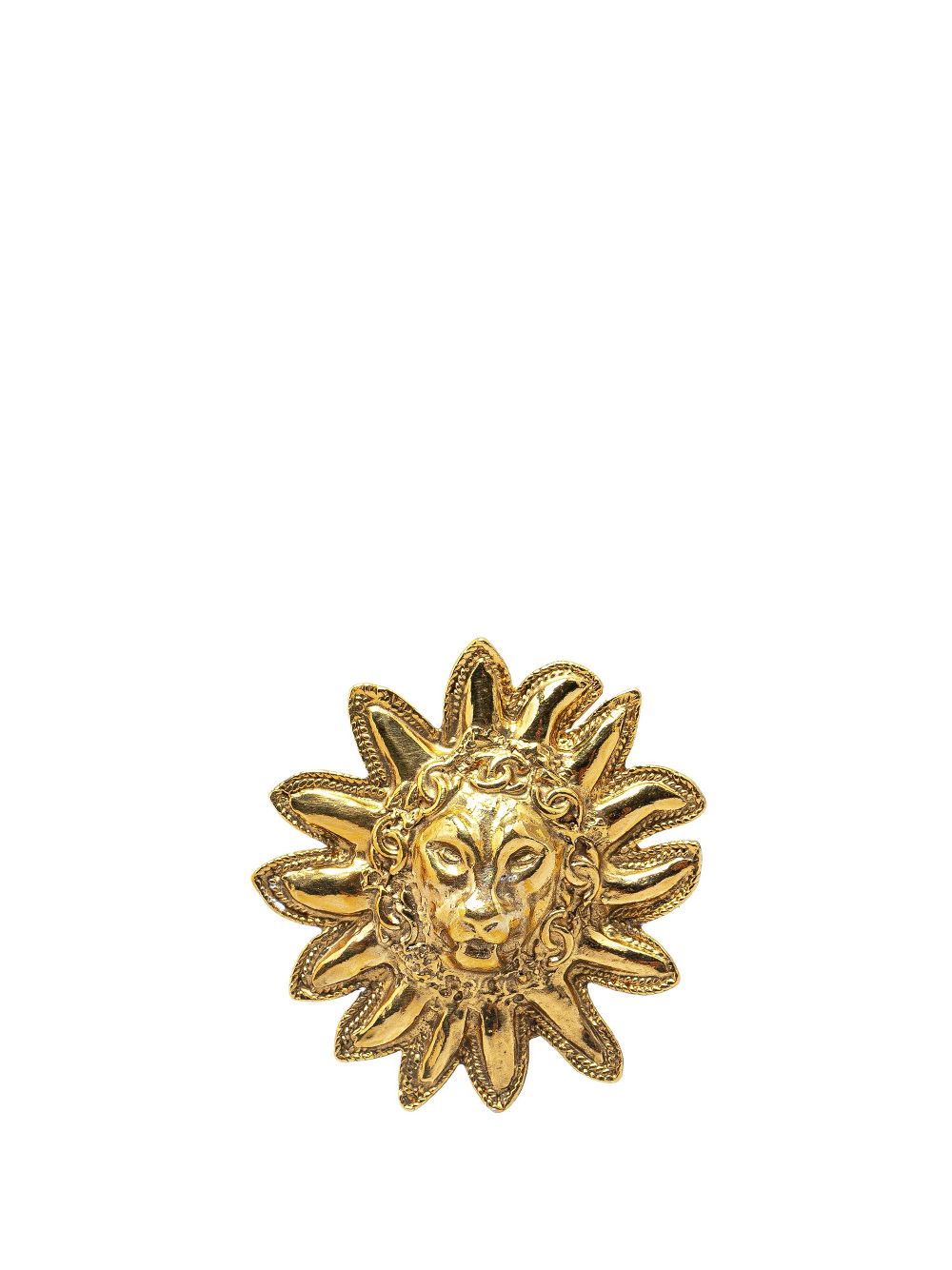 CHANEL Pre-Owned 1970-1980 Gold Plated Lion Pin costume brooch