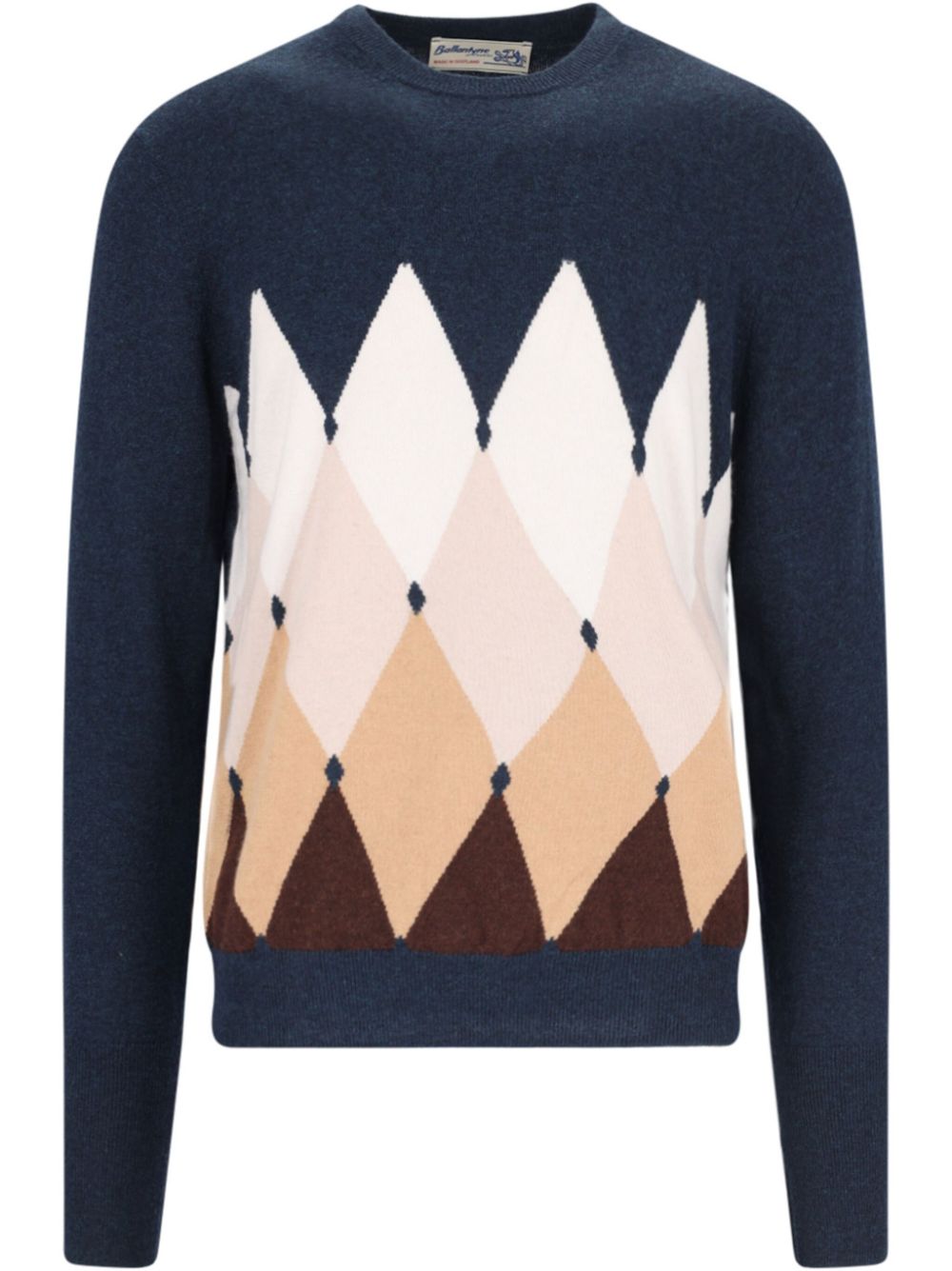 Ballantyne argyle-intarsia jumper - Blue