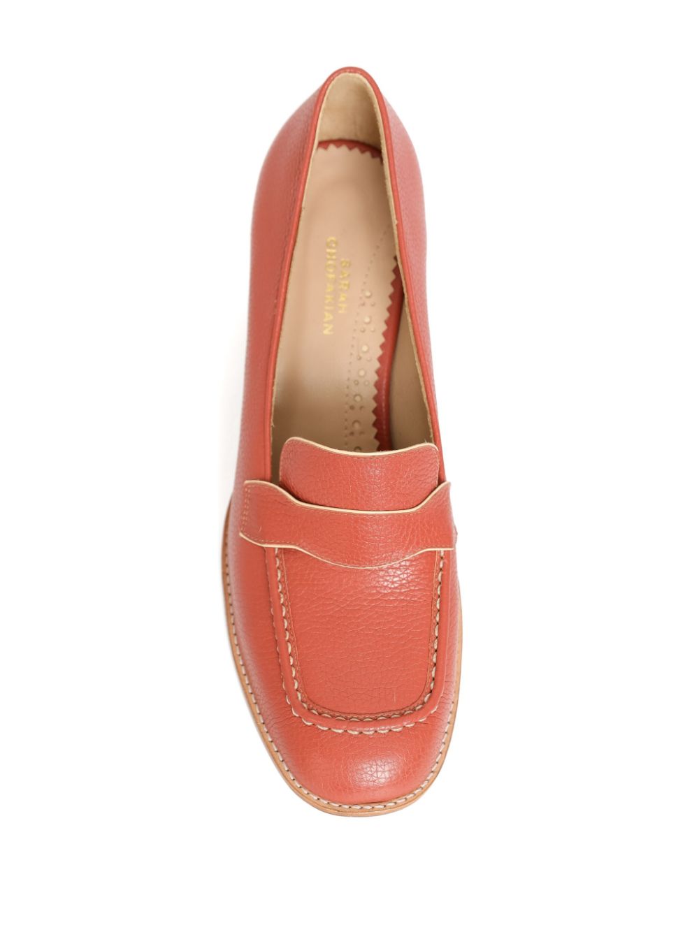 Sarah Chofakian 65 mm pumps met logoplakkaat Rood