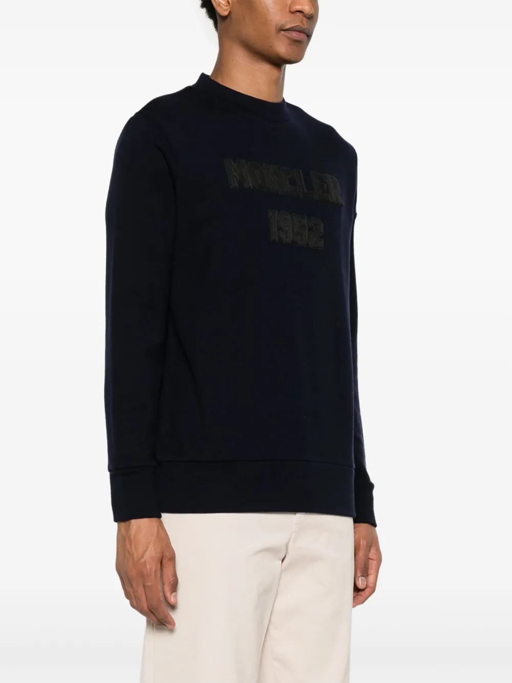 Moncler Sweater met logopatch Blauw