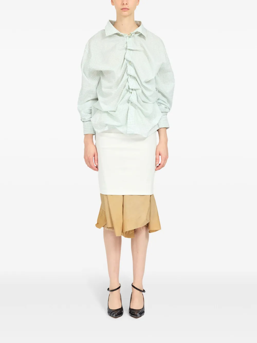 Maison Margiela Gelaagd blouse - Groen