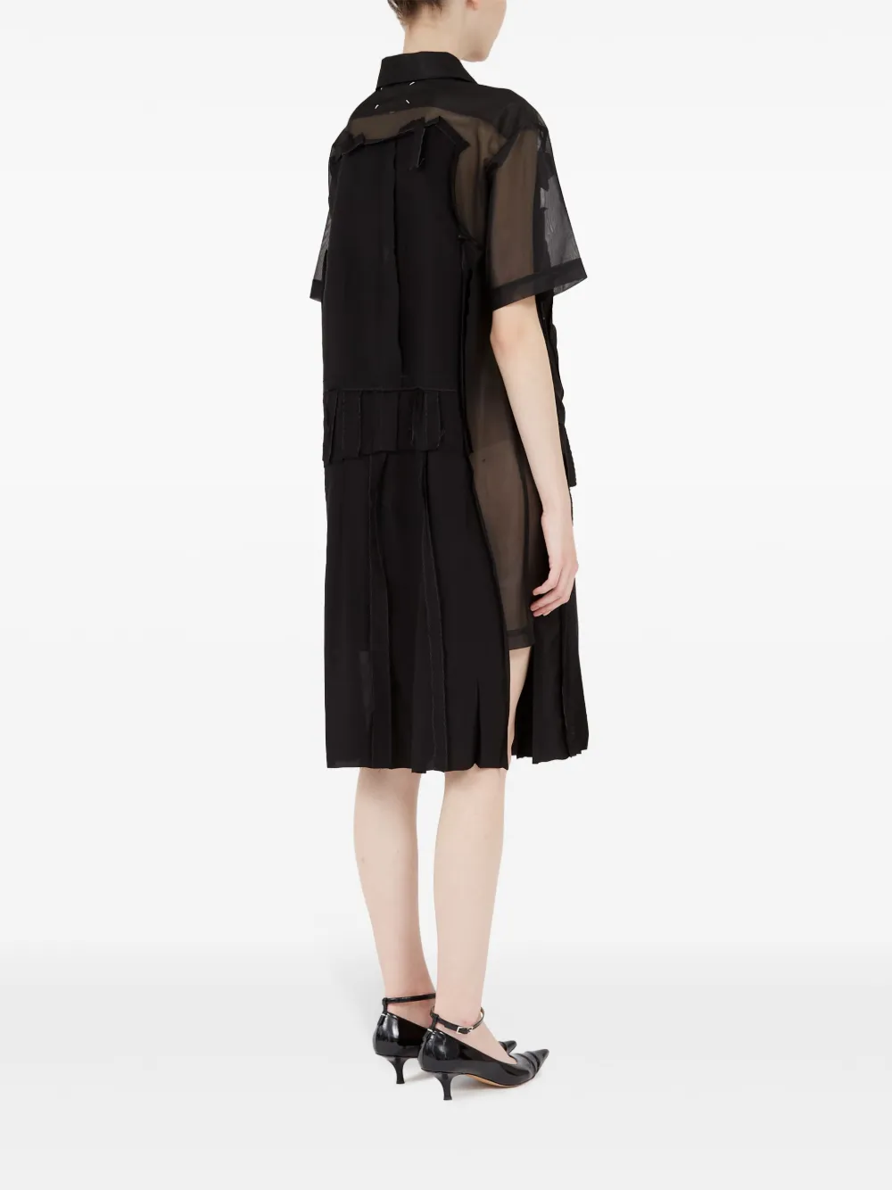 Maison Margiela Gelaagde midi-jurk Zwart