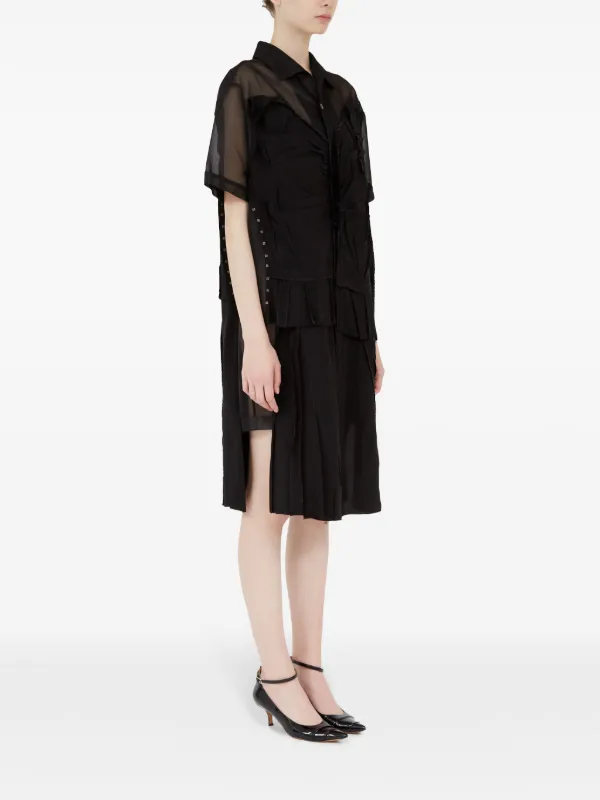 Maison Margiela Layered Midi Dress | Black | FARFETCH ID