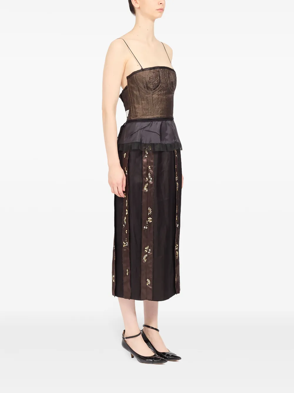 Maison Margiela Jurk met binnenste buiten effect Bruin