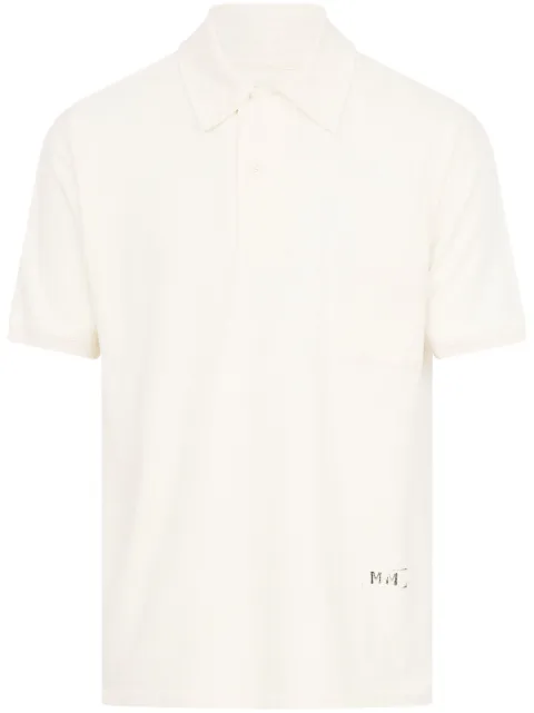 Maison Margiela playera tipo polo con logo estampado