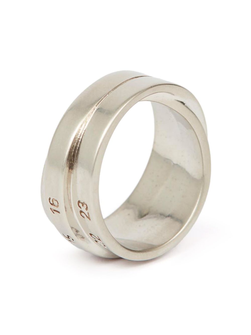 MM6 Maison Margiela numbers-motif ring - Zilver