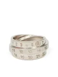 MM6 Maison Margiela numbers-motif ring - Silver