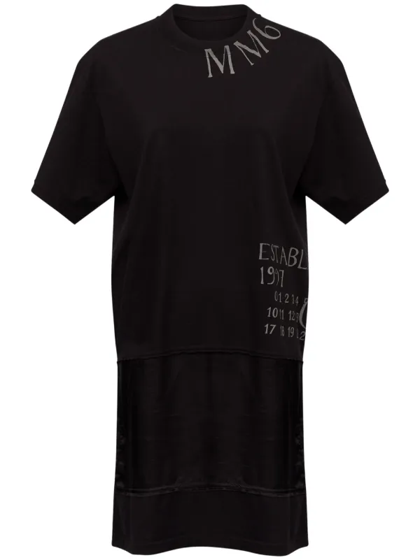 【関税＆送料込み】Mm6 Maison Margiela Black Polyester Dres MM6 Maison Margiela lace-detail Maxi Dress | Black | FARFETCH JO